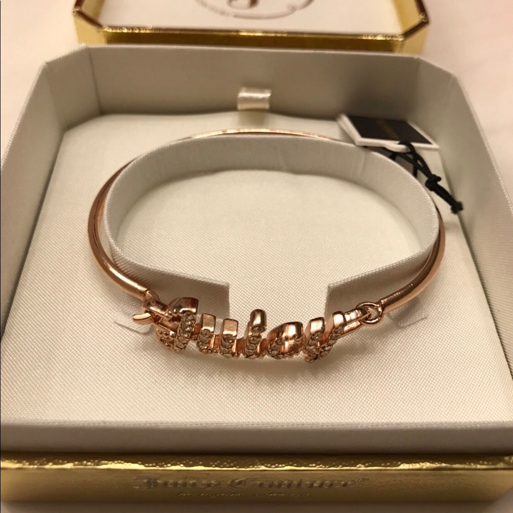 Juicy Couture Signature Bangle Rose Gold color